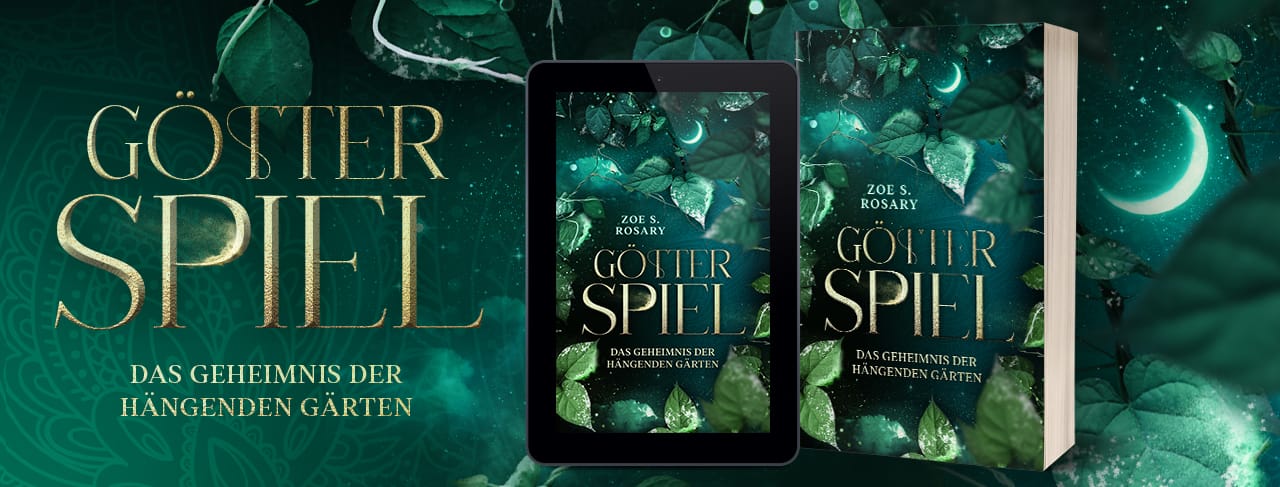 Banner Götterspiel - Zoe S. Rosry